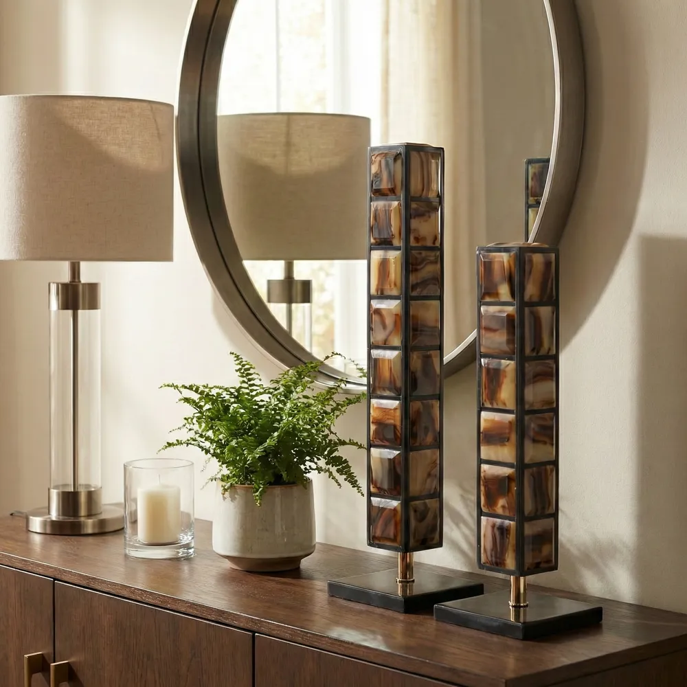 EATONHAM SET OF 2 TAN DECOR 21 (IN)