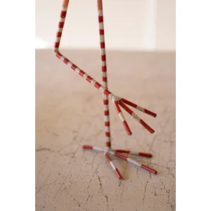 Recycled Painted Metal Christmas Flamingo 3