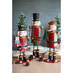 Set of 3 Painted Metal Nutcrackers 1