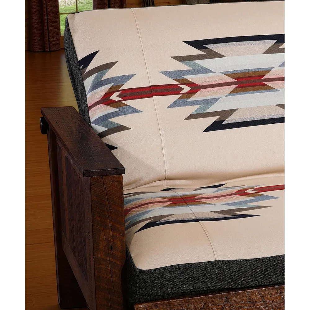 Custom Futon Chair & Ottoman Cover - Full Size Mattress - FRONT:  Fabric Grade 20:  Fabric Name:  TBD; BACK:  Fabric Grade 10-Fabric Name:  TBD ; Welt (Optional):  Add $30