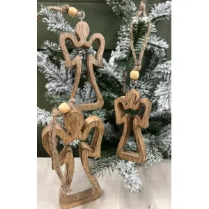 Hollow Angel Ornament Set 4,5 and 6in 1