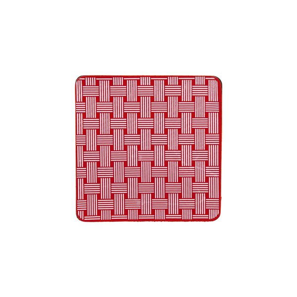 KG Pot Grabber, 7"/18cm, 2pc Set, Cherry/White Woven
