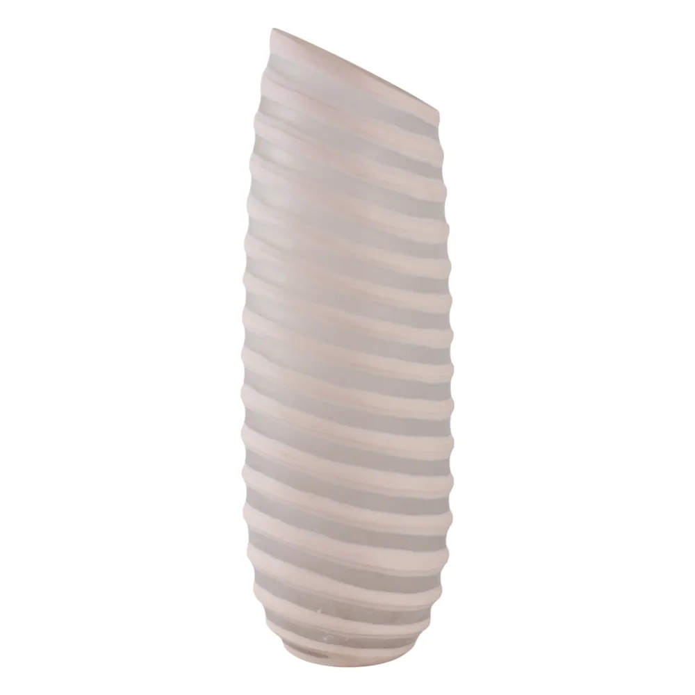 SAMSONWICK IVORY GLASS VASE 18 (IN)