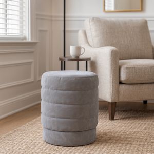 PENNFIELD GRAY OTTOMAN 19 (IN) 12
