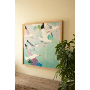 Framed Seagulls Painting 3