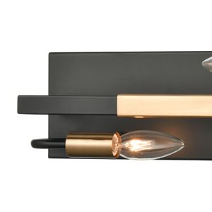 Heathrow 15'' Wide 2-Light Vanity Light - Matte Black 3