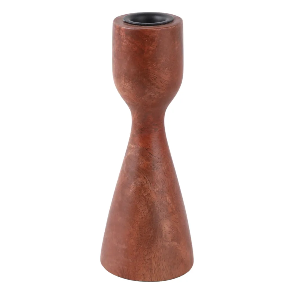 FARLEYSIDE BROWN CANDLE HOLDER 8 (IN)