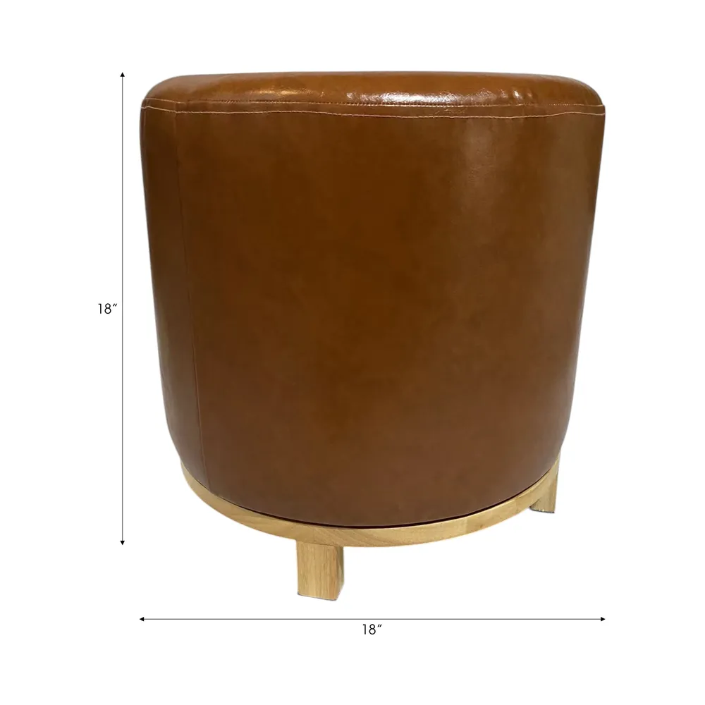BAYARDGATE BROWN OTTOMAN 18 (IN)