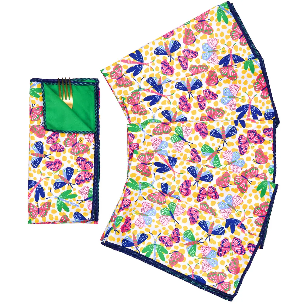 Bloom & Flutter blu Eco Dinner Napkin (Set of 6)