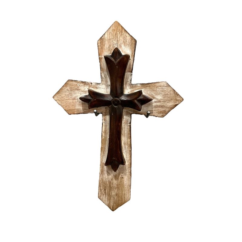 12" x 8" Wood & Metal Cross