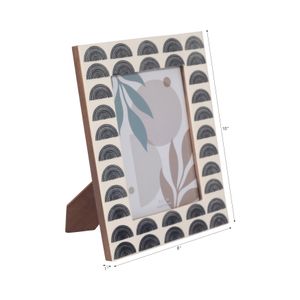 RESIN, 5X7 BLACK ARCHES PHOTO FRAME, IVORY/BLACK 7