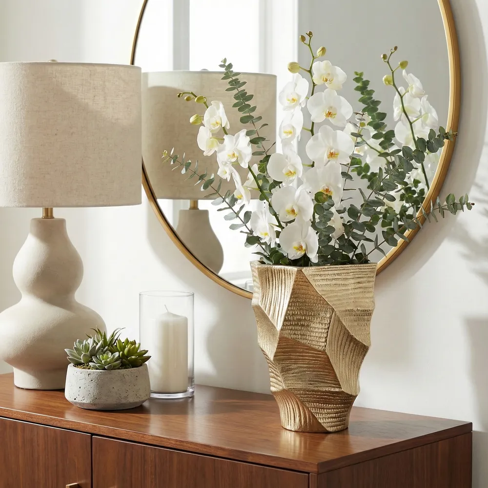 HARLANLEY GOLD VASE 9 (IN)