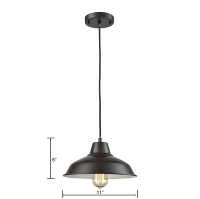 Classic Loft 11'' Wide 1-Light Mini Pendant - Oil Rubbed Bronze