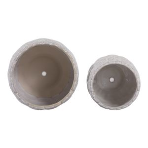 TATUMWOOD SET OF 2 IVORY PLANTER 7 (IN) 6