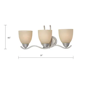 Triton 21'' Wide 3-Light Wall Lamp - Moonlight Silver 2
