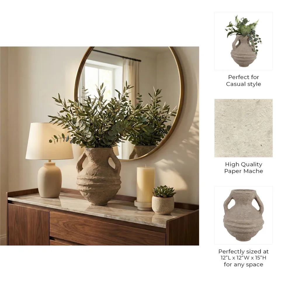 FERRIS TAN VASE 15 (IN)