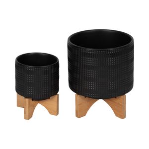 LYNNWELL BLACK PLANTER 5 (IN) 9