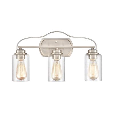 Market Square 20'' Wide 3-Light Vanity Light - Brushed Nickel
