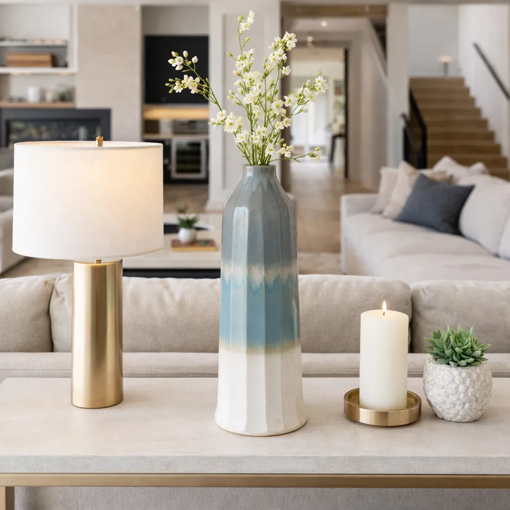 CARVERPORT BLUE VASE 20 (IN)