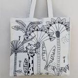REPEAT GIRAFFE CANVAS TOTE - ASST 1
