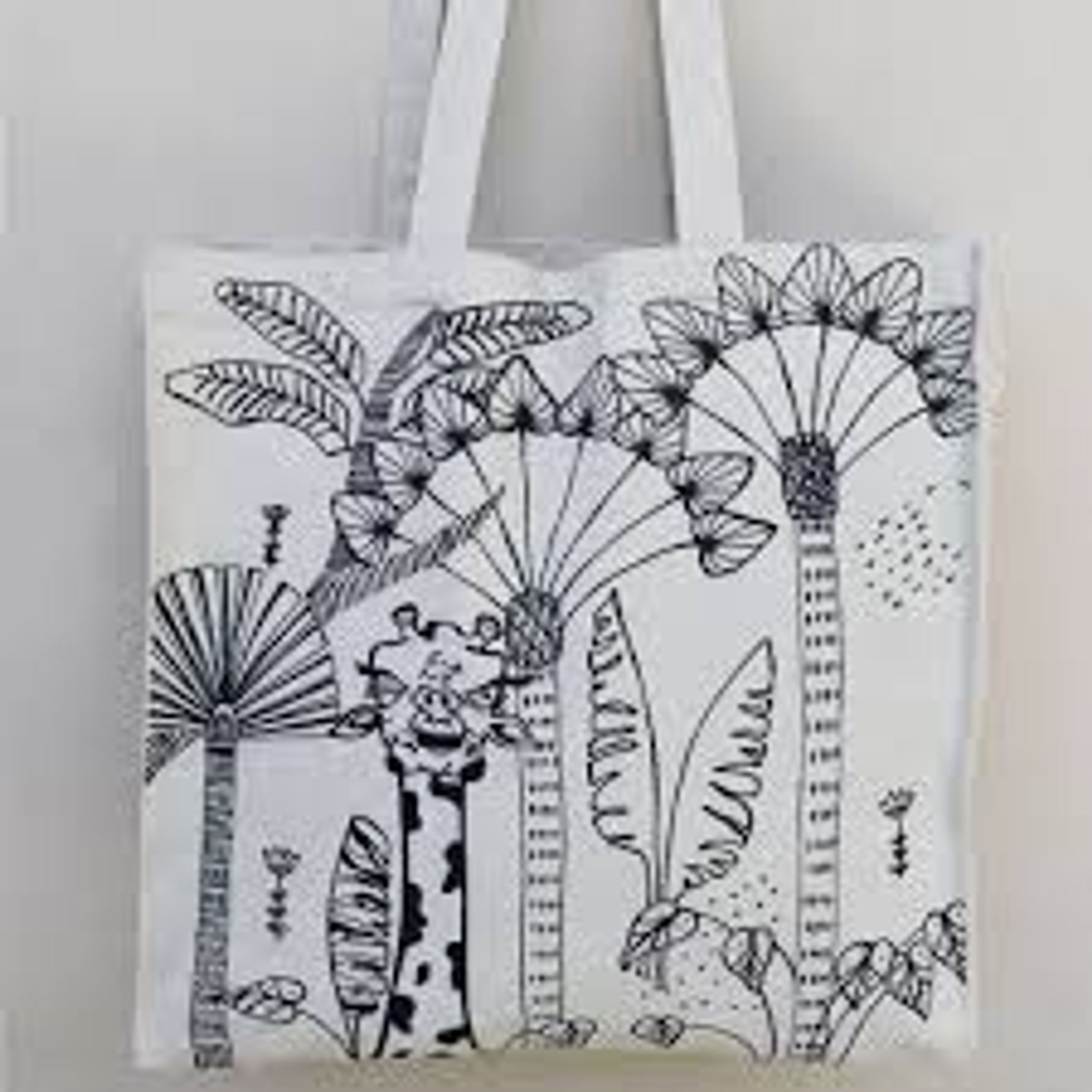 REPEAT GIRAFFE CANVAS TOTE - ASST