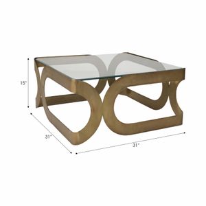 EMMETVIEW GOLD COFFEE TABLE 15 (IN) 8