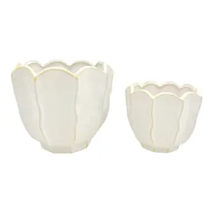 ASHTON SET OF 2 IVORY PLANTER 7 (IN) 1