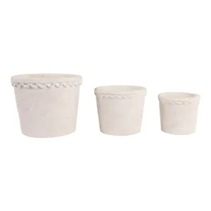 TATESIDE SET OF 3 BROWN PLANTER 8 (IN) 1