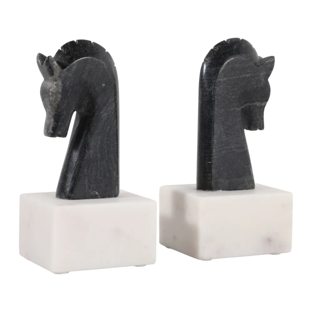 NICOLEWOOD SET OF 2 BLACK BOOKENDS 7 (IN)