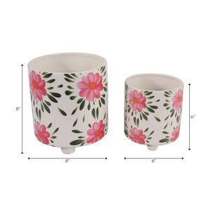 ALMAWAY SET OF 2 PINK PLANTER 8 (IN) 10