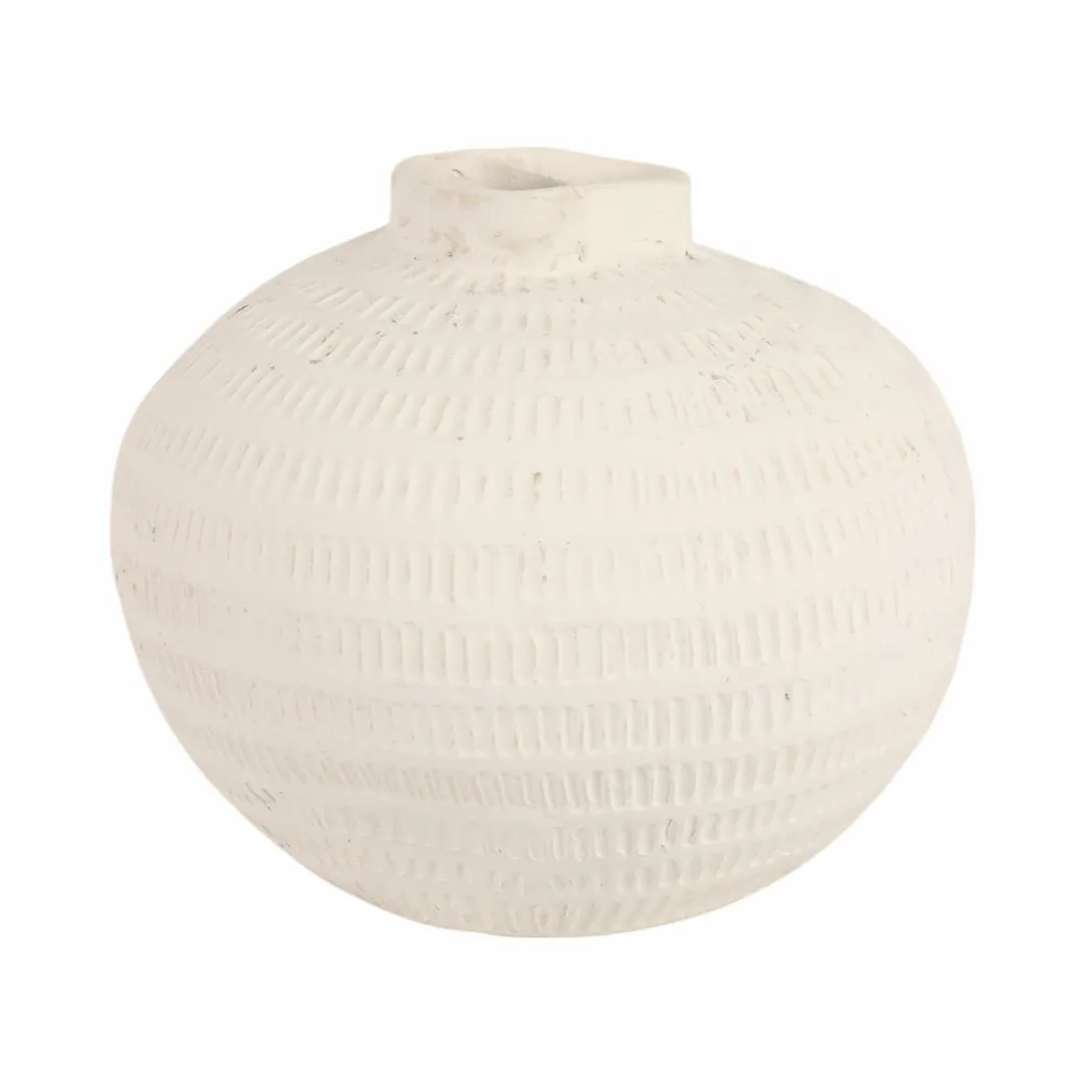 SAMSONLEY WHITE VASE 10 (IN)