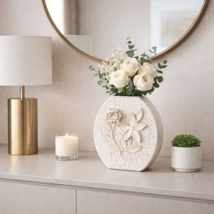 HAYESTON WHITE VASE 10 (IN) 12