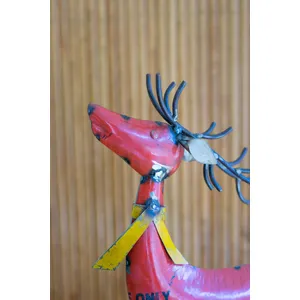 Set of 2 Recycled Metal Deer 3