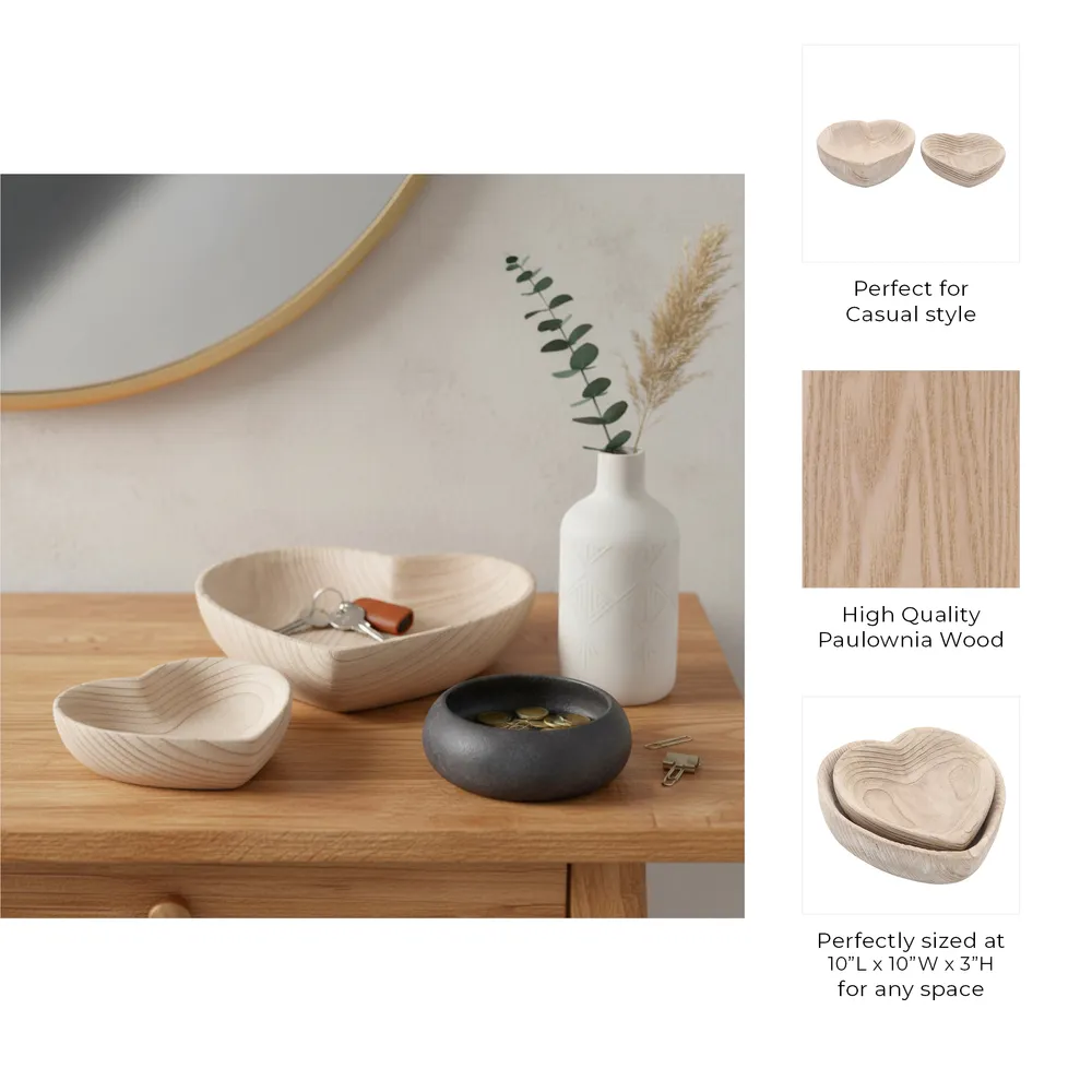 DASHLAKE SET OF 2 BROWN BOWLS 3 (IN)