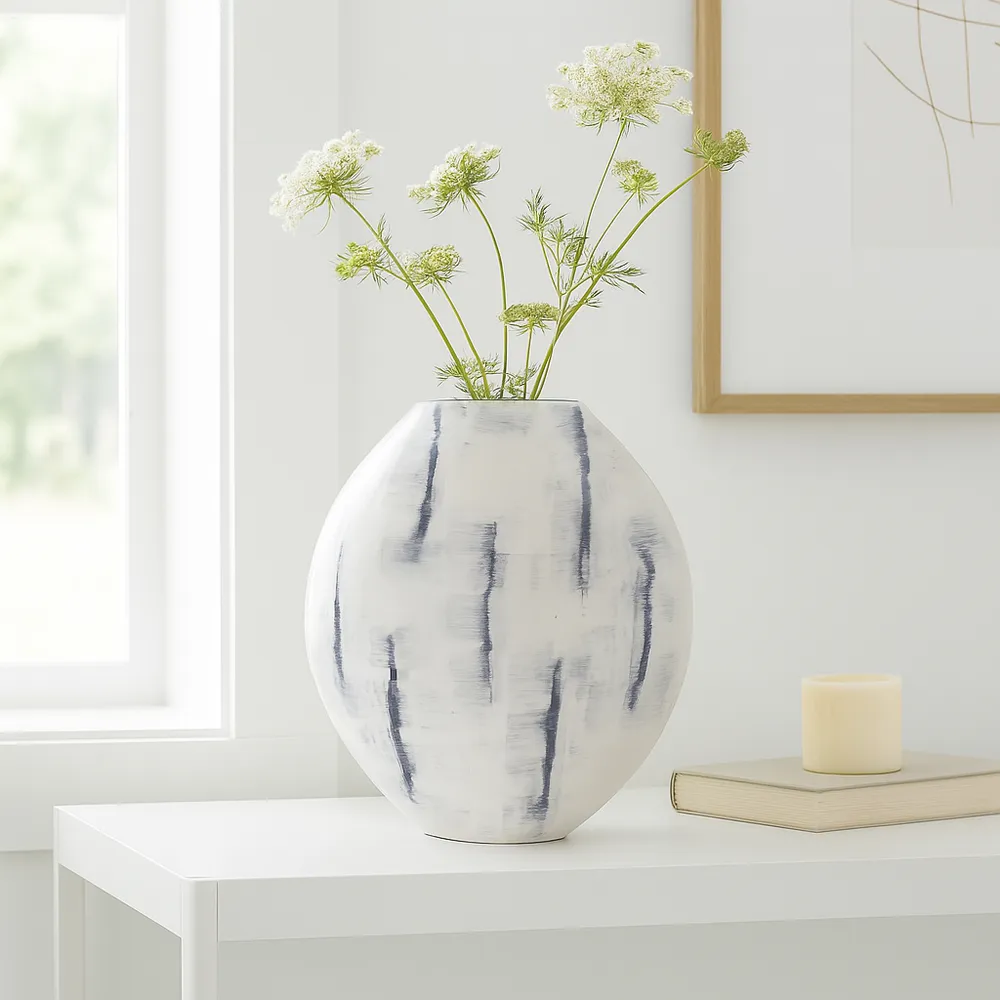 GORTONHAM WHITE VASE 20 (IN)