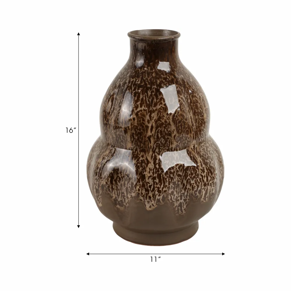 HARLEMHAVEN BROWN VASE 16 (IN)