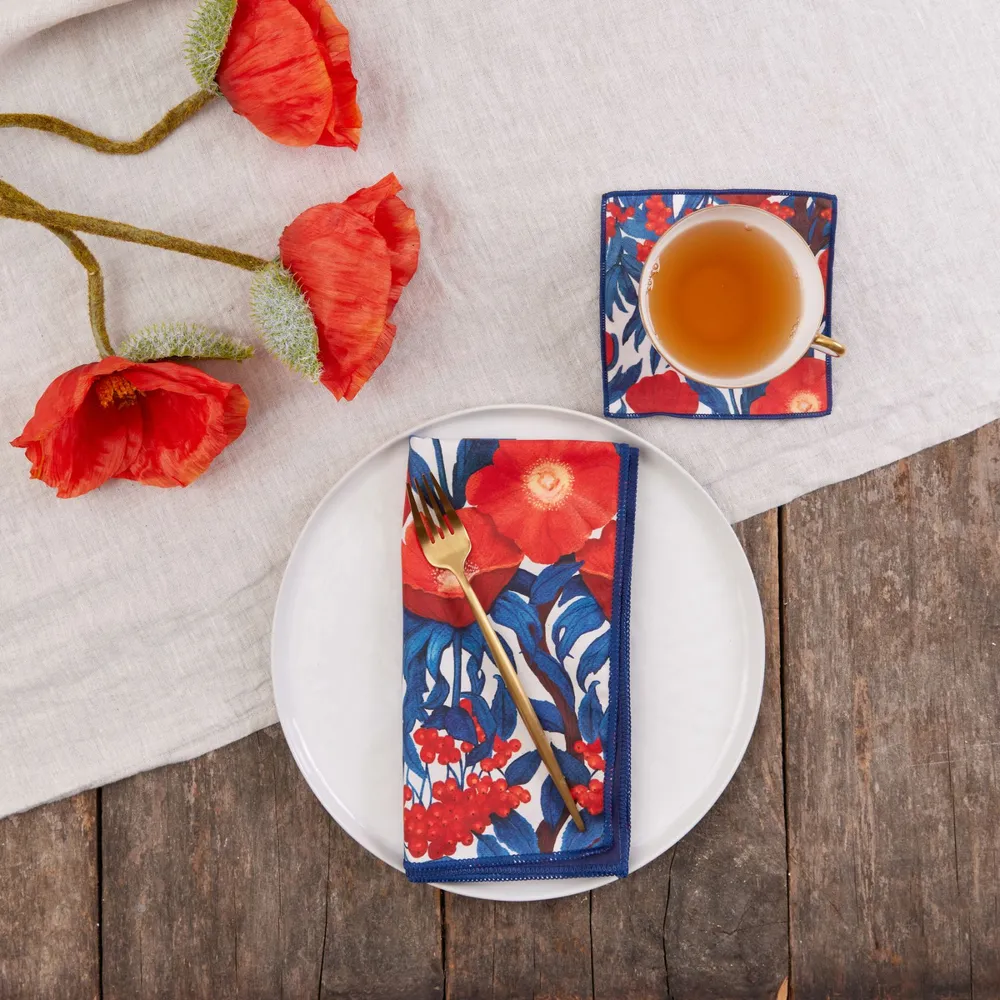 Icelandic Poppy Eco Dinner Napkins (Set of 6)