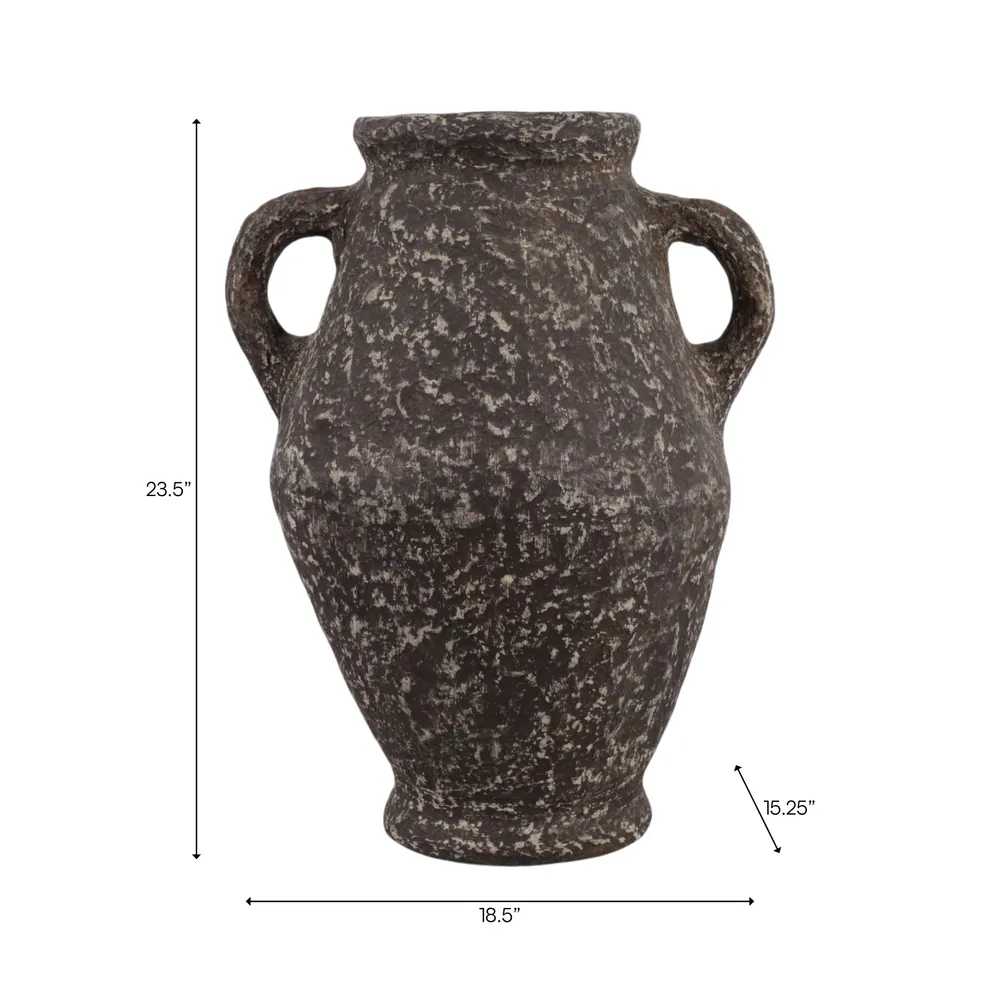 NATESTONE BROWN VASE 24 (IN)