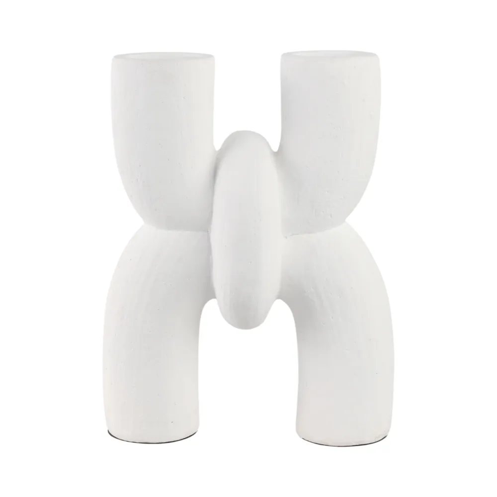 STONEHAM WHITE VASE 15 (IN)
