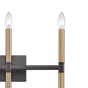 Notre Dame 13'' High 6-Light Bath Bar - Oil Rubbed Bronze and Gold 4