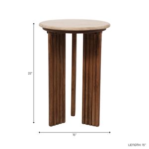 SKYLERROSE TAN TABLE 22 (IN) 10