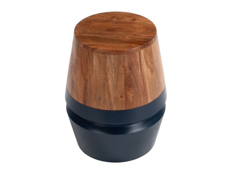 Tornos Side Table Walnut & Deep Blue 4