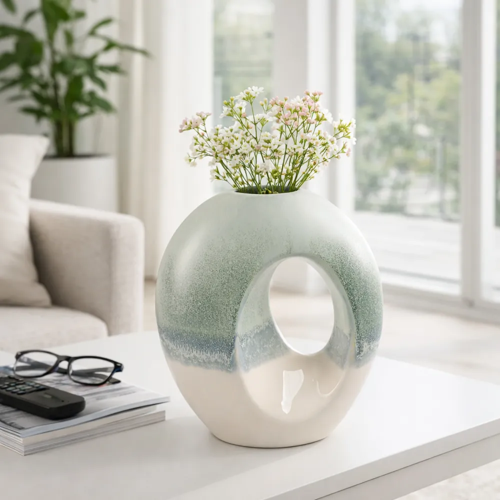CHLOEOAK BLUE VASE 10 (IN)