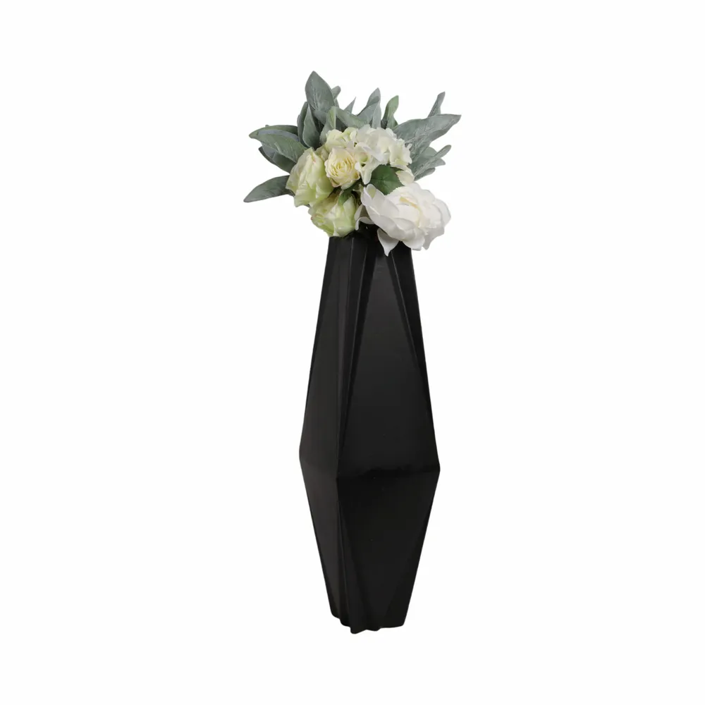 TARASIDE BLACK VASE 26 (IN)