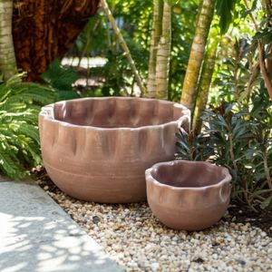 GARFIELDMORE SET OF 2 BROWN PLANTER 7 (IN) 9