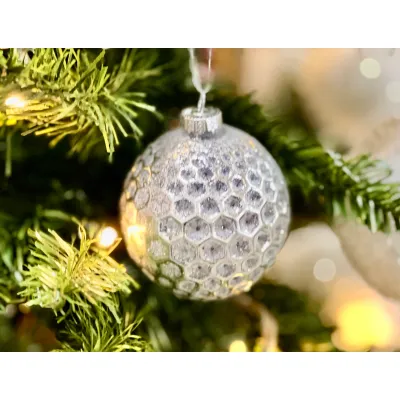 Silver Dimple Ornament3x3in