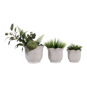 CLAYBROOK SET OF 3 IVORY PLANTER 9 (IN) 3