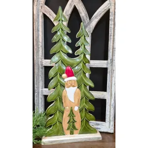 Wooden Tree with Santa 24x10in 1