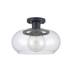Clement 13'' Wide 1-Light Semi Flush Mount - Matte Black 2