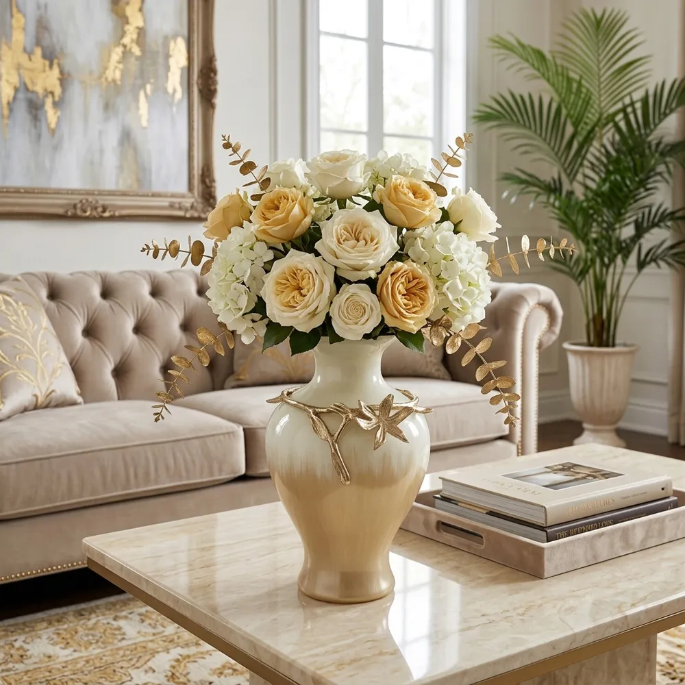 HOPEPORT GOLD VASE 15 (IN)